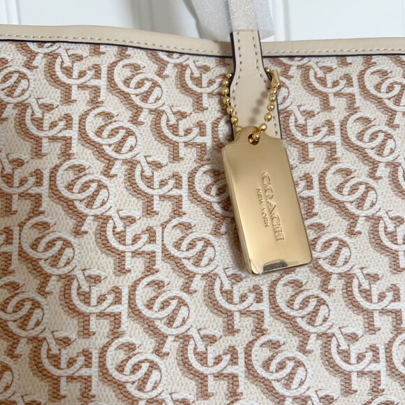 Coach City Tote Bag With Monogram Print - Picture 5 of 7